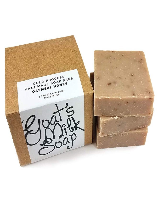 Missamé Handmade Fresh Goat's Milk Bar Soap (Oatmeal Honey, 3 bars (Economy Pack)) - Image 1