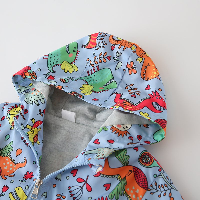 New Boys' Coat Airplane Printed Baby Windbreaker Jacket Children'S Wear Jacket - Image 4