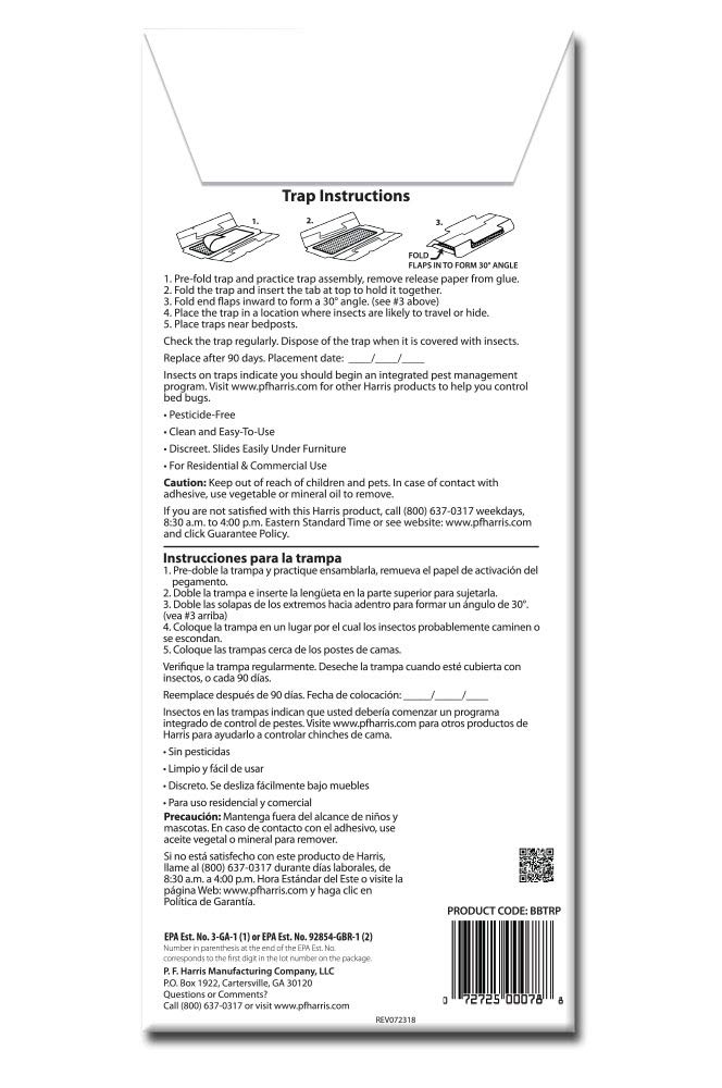 Harris Bed Bug Early Detection Glue Traps (4/Pack) - Image 2