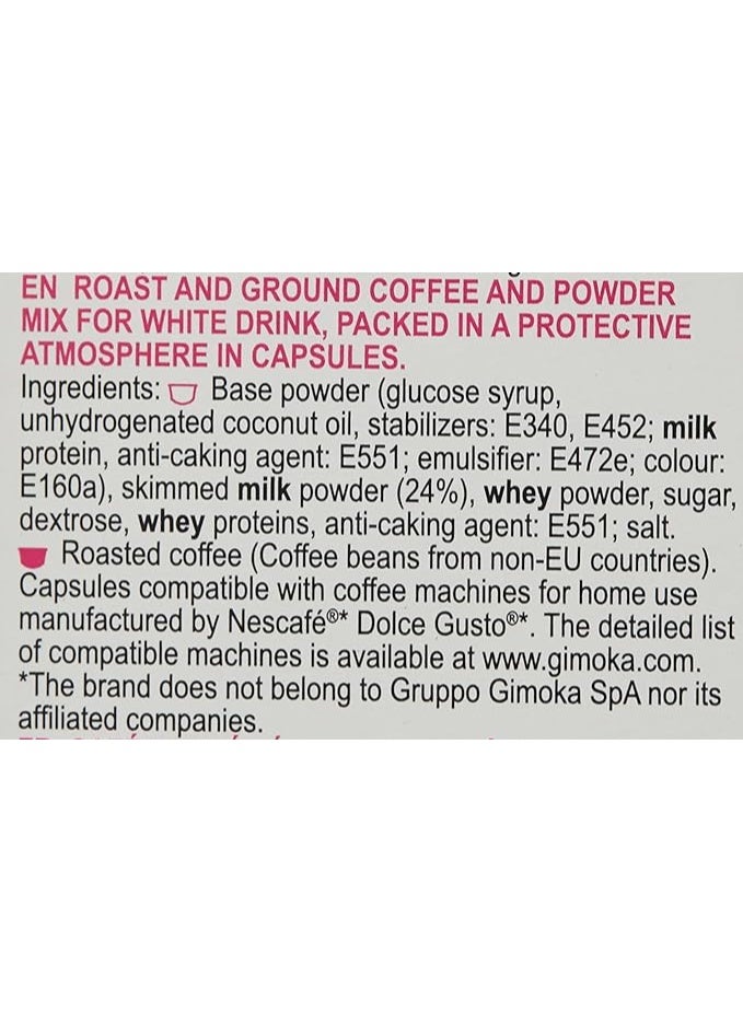 Gimoka Latte Macchiato Coffee Capsules for Dolce Gusto 16-Pieces - Image 4