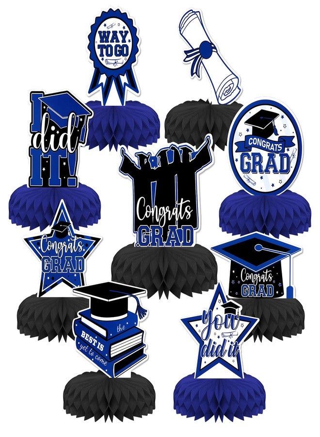 KSKSPE Graduation Theme Party Decorations,9 PCS KSKSPE Graduation Centerpieces for Tables Honeycomb Centerpieces 3D Party Decor Supplies Boys Girls - Image 1