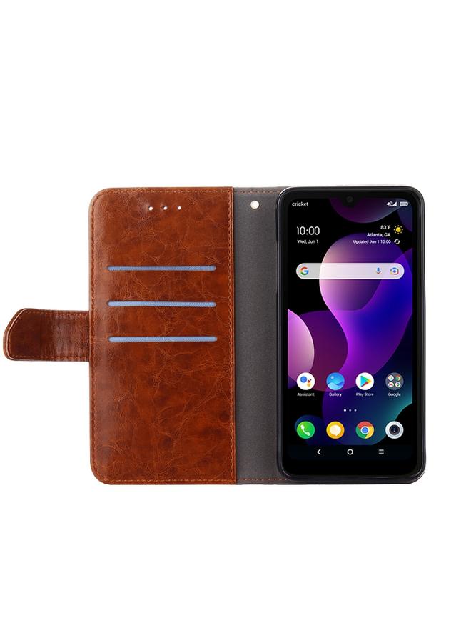 اس-توب جراب لهاتف Huawei nova 9، جراب هاتف جلدي قابل للطي بخياطة هندسية أفقية - Image 4