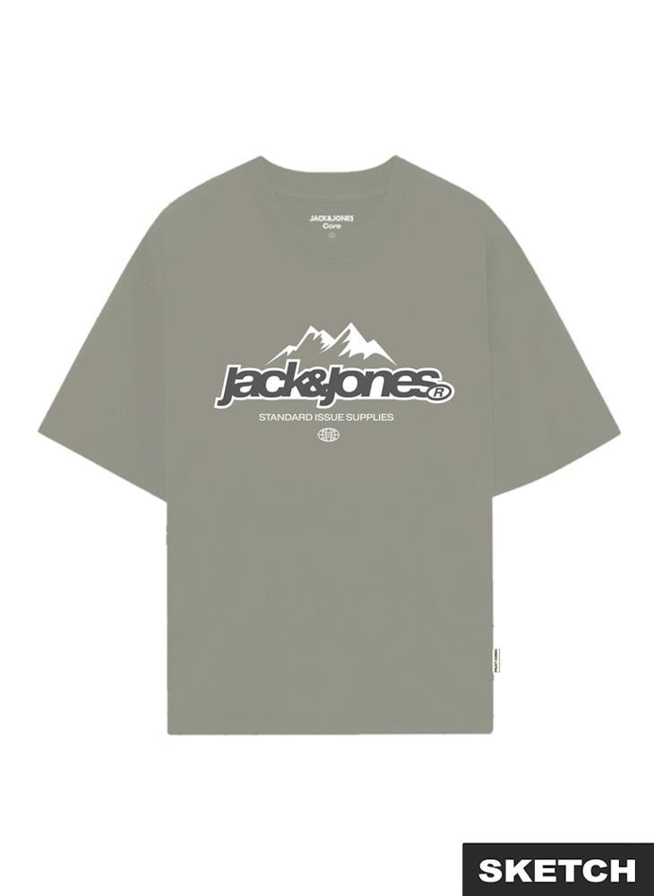Jack & Jones Junior Youth 2 Pack Of Graphic Crew Neck T-Shirt - Image 3