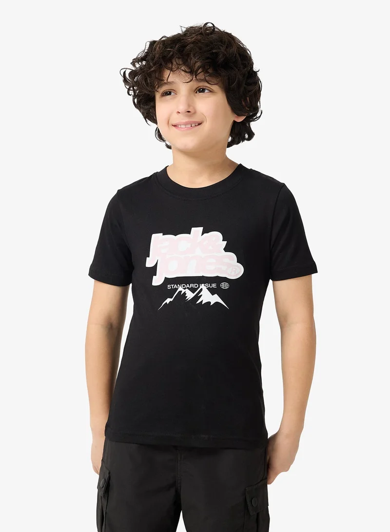 جاك وجونز جونيور طقم قطعتين تي شيرت برقبة دائرية برسومات للشباب