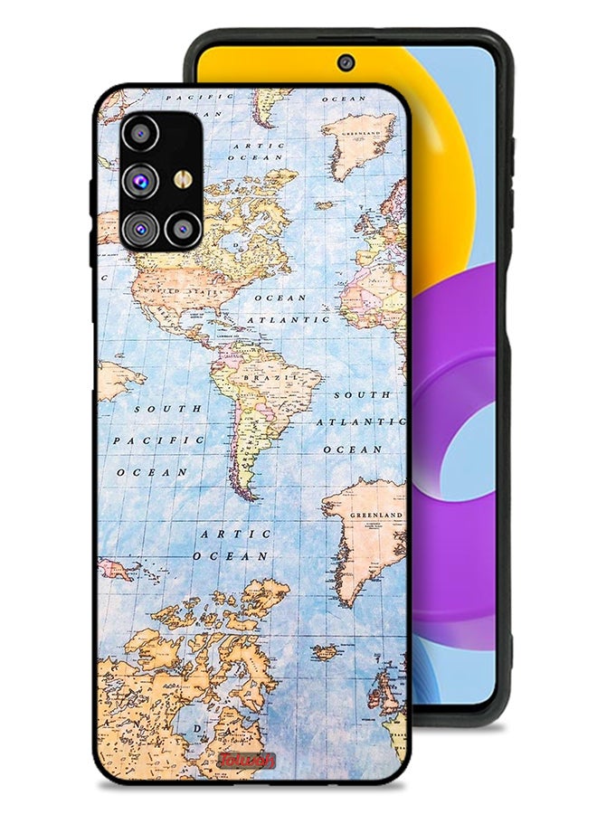 Tolwak Samsung Galaxy M31s Protective Case Cover World Map - Image 1