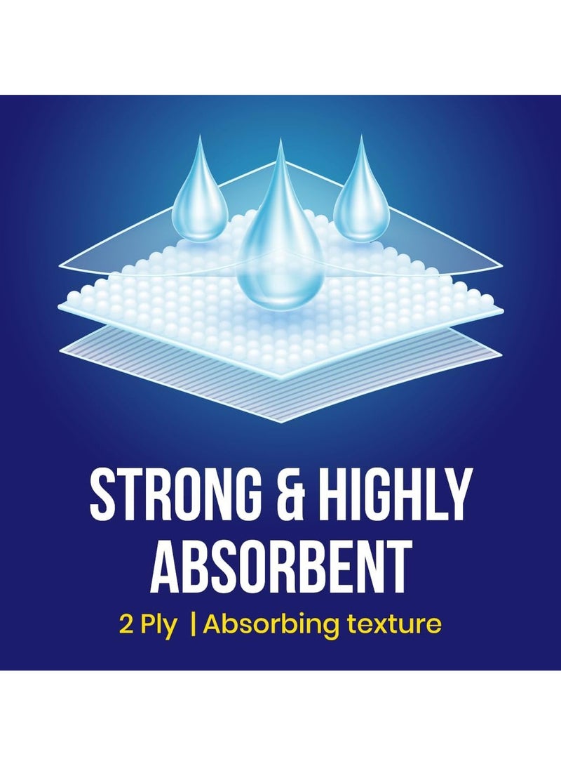 Maxi Supercarta Napkin Tissue 2 Ply, 40 Sheets - 38x38 cm - Soft Embossed Floral Print - Premium Quality Absorbent Disposable Paper Napkins - Image 4
