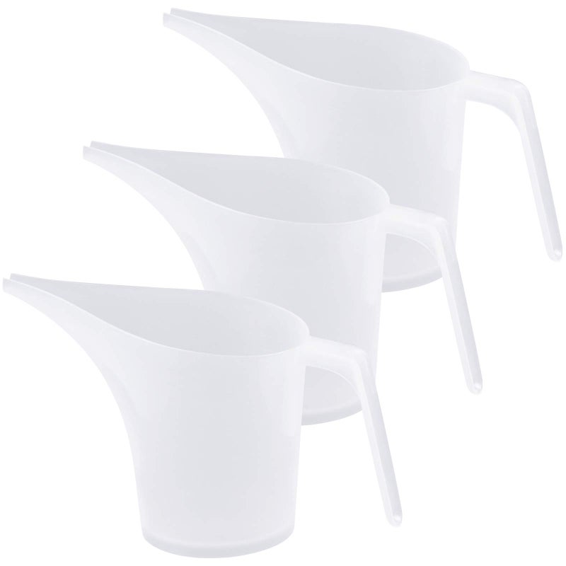 3 Pack Plastic Measuring Jug 1000ML Measuring Mixing Jugs Clear Scale Long Spout Jug with Non Slip Handle Funnel Spout Measuring Cup for Baking Cooking Soap Candle Making
