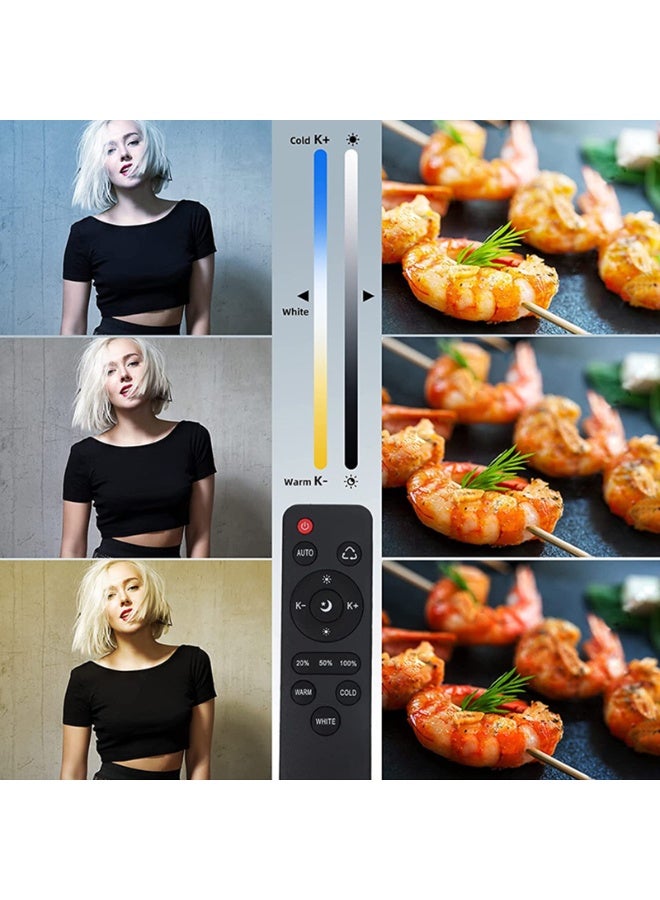 غرانفين عدة إضاءة صندوق الإضاءة للتصوير من  70x70 سم مع لمبة 200W قابلة لضبط درجة الحرارة اللونية (3000K-6500K)، جهاز تحكم عن بعد، حامل ثلاثي وحقيبة حمل للتصوير المنتجات واستوديو التصوير - Image 3