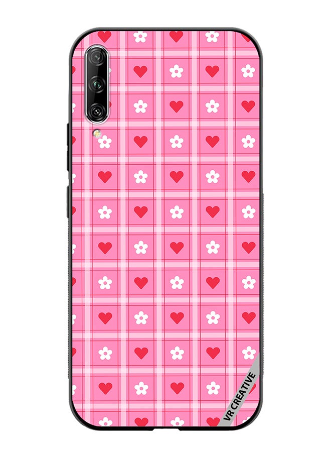 VR CREATIVE Protective Case Cover For Huawei Nova Y9S Cute Heart Love Daisy Flower Red Pink Design Multicolour - Image 1