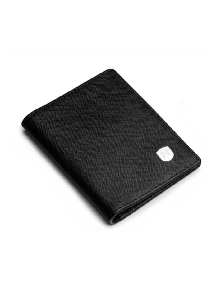 Natucci Black Leather Credit Card Wallet - NTW1703 - Image 2