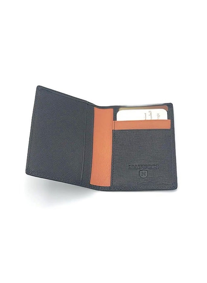 Natucci Black Leather Credit Card Wallet - NTW1703 - Image 3