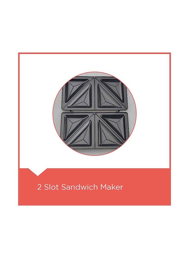 BLACK+DECKER Sandwich Maker with Removable Grill Plate 2 Slot 2 Slices 750 W TS2080-B5 Black - Image 5
