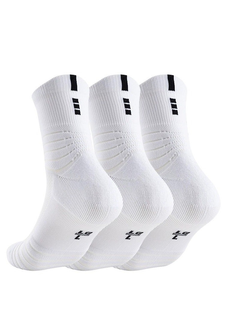 infino 3 Pairs Men's Sports Socks Anti-Blister Moisture Wicking Athletic for for Football Basketball Sports and Running Grip Socks  - Image 1