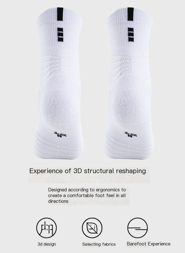 infino 3 Pairs Men's Sports Socks Anti-Blister Moisture Wicking Athletic for for Football Basketball Sports and Running Grip Socks  - Image 3