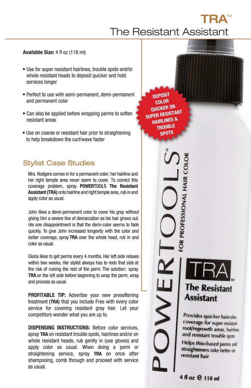 POWERTOOLS TRA, The Original Resistant Assistant, 4 oz | Apply To Hairline Prior To Hair Color To Pre-Soften Grey Hair And Resistant | Guarenteed Full Color Coverage | Trusted By Salons For 30 Years - Image 2