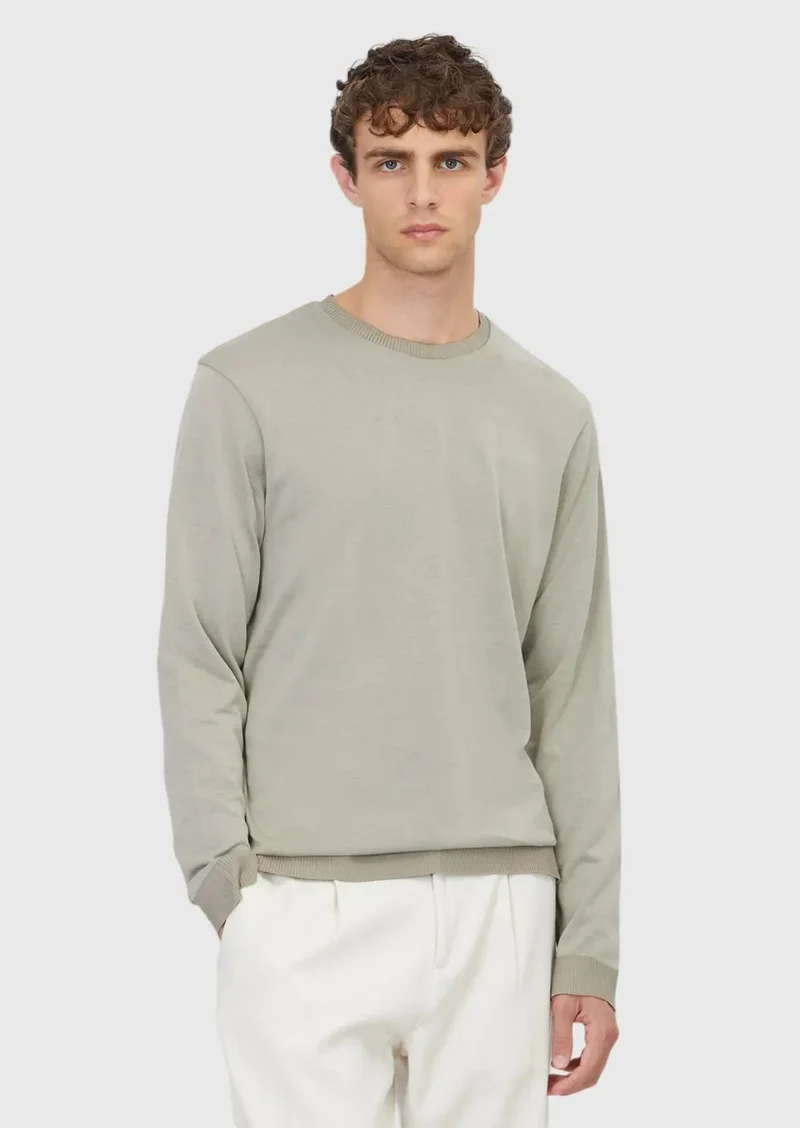 RAMSEY Sandy Crew Neck Plain Sweatshirt