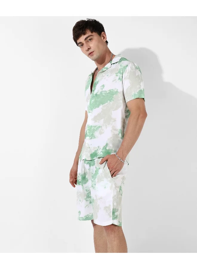 CAHOOT  Men's Tie-Dye Print Casual Co-Ord Set for Men | Best Price UAE