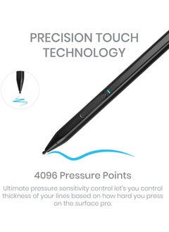 TinyMoose Active Digital Stylus Pen Pencil X for Microsoft Surface Pro/Book/Laptop/Go - With Precise Pressure Sensitivity, Palm Rejection & Tilt Sensitivty - Black Edition  - Image 2