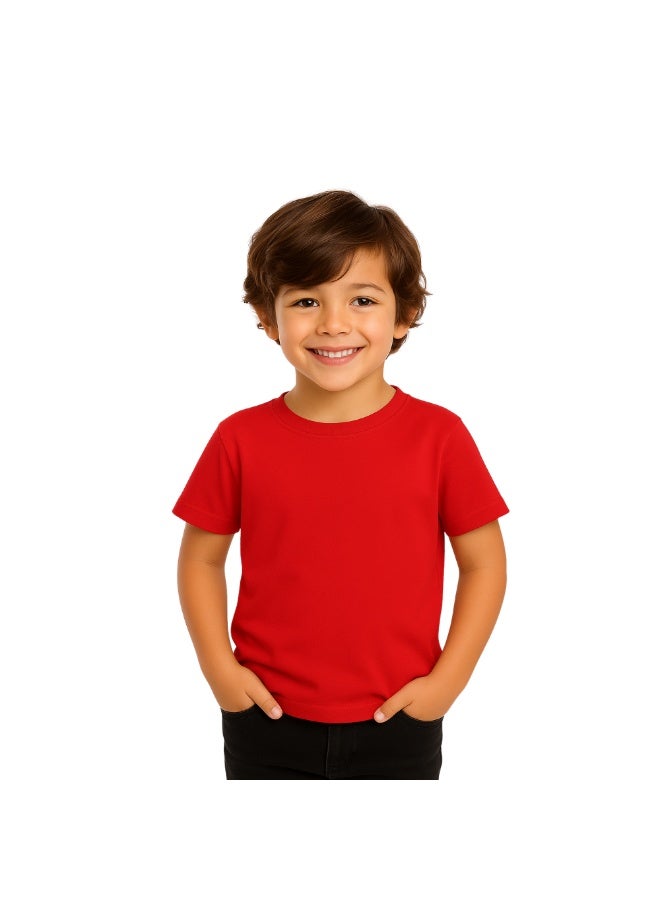 NENOUSH Kids Unisex T-Shirt For Boys & Girls | Soft Cotton Half Sleeve Tee | Comfortable Round Neck Everyday Wear | Casual Outfit For School,Play - Image 1