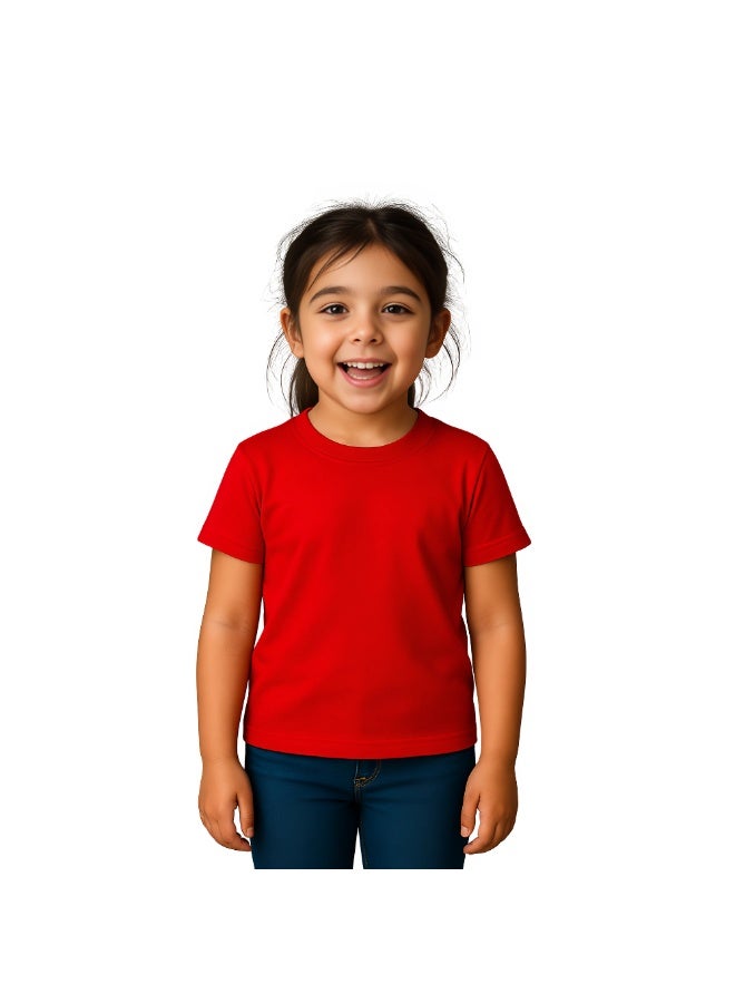 NENOUSH Kids Unisex T-Shirt For Boys & Girls | Soft Cotton Half Sleeve Tee | Comfortable Round Neck Everyday Wear | Casual Outfit For School,Play - Image 2