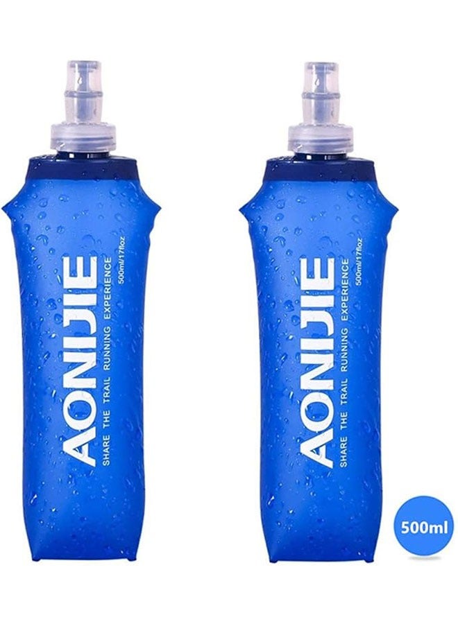 أونيجي زجاجتان مائيتان ناعمتان، مصنوعة من مادة TPU، قابلة للطي، مصممة للترطيب، خالية من BPA، مناسبة للجري، المشي لمسافات طويلة، ركوب الدراجات، وتسلق الجبال. - Image 1