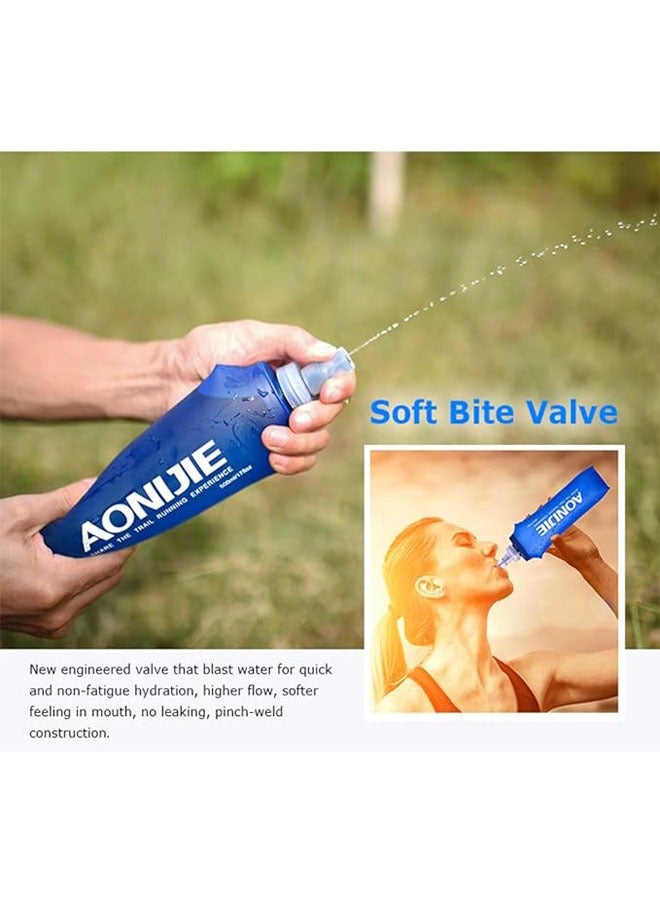 أونيجي زجاجتان مائيتان ناعمتان، مصنوعة من مادة TPU، قابلة للطي، مصممة للترطيب، خالية من BPA، مناسبة للجري، المشي لمسافات طويلة، ركوب الدراجات، وتسلق الجبال. - Image 2