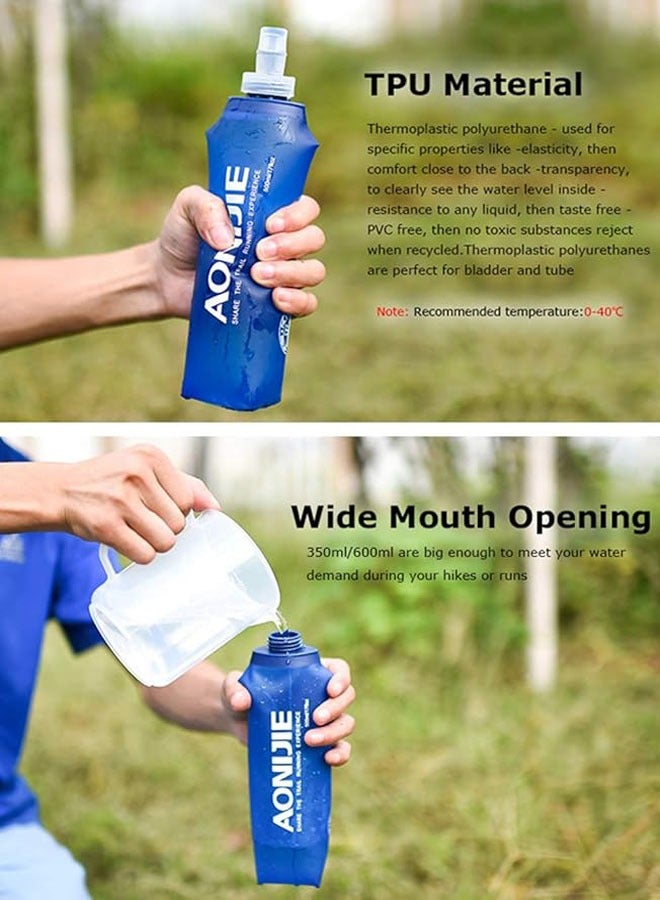 أونيجي زجاجتان مائيتان ناعمتان، مصنوعة من مادة TPU، قابلة للطي، مصممة للترطيب، خالية من BPA، مناسبة للجري، المشي لمسافات طويلة، ركوب الدراجات، وتسلق الجبال. - Image 3