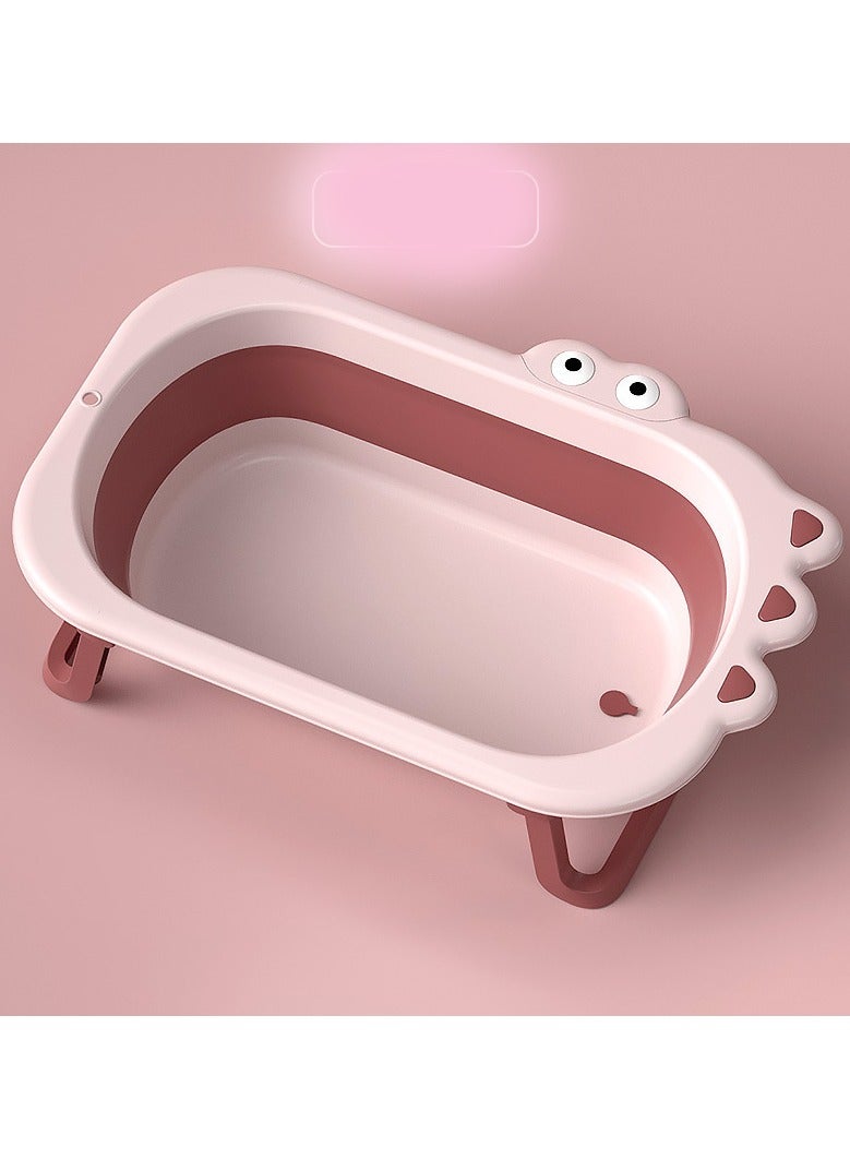 فول جوي حوض استحمام قابل للطي للأطفال مع قاعدة مضادة للانزلاق، وسدادة مياه تستشعر درجة الحرارة، وحوض استحمام قابل للتثبيت على الحائط للأطفال الصغار من عمر 0 ​​إلى سنتين، ,80*49*20 سم - Image 4