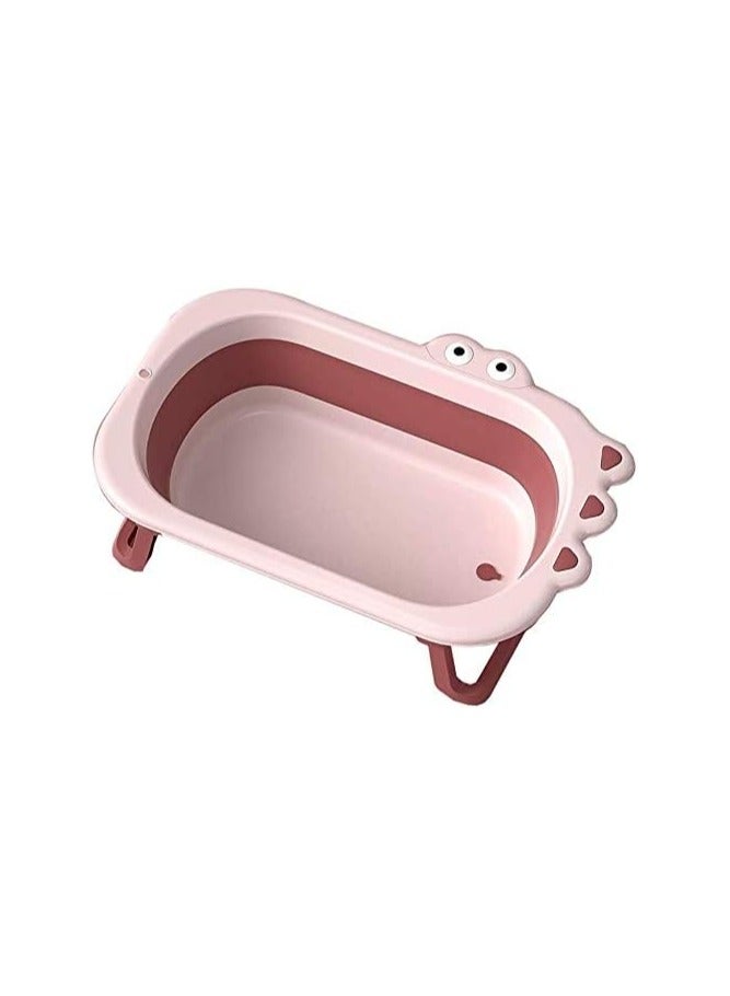 فول جوي حوض استحمام قابل للطي للأطفال مع قاعدة مضادة للانزلاق، وسدادة مياه تستشعر درجة الحرارة، وحوض استحمام قابل للتثبيت على الحائط للأطفال الصغار من عمر 0 ​​إلى سنتين، ,80*49*20 سم - Image 1