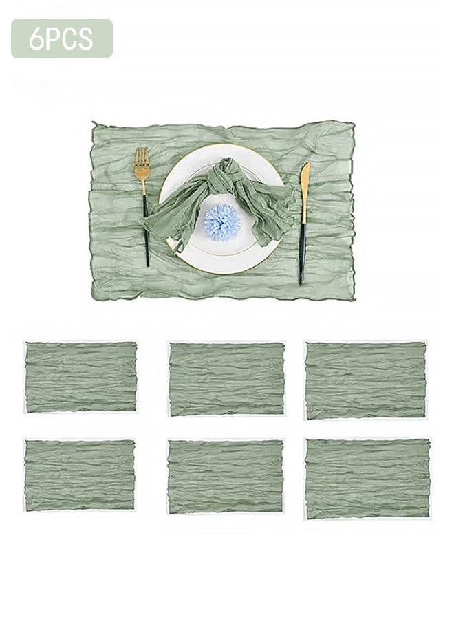 MXN 6 Pcs Non slip Table Decorative Placemats Table Mats with Texture Heat-Resistant Anti-Skid Stain Washable, Table Protection for Hotel Parties Wedding Receptions - Image 1