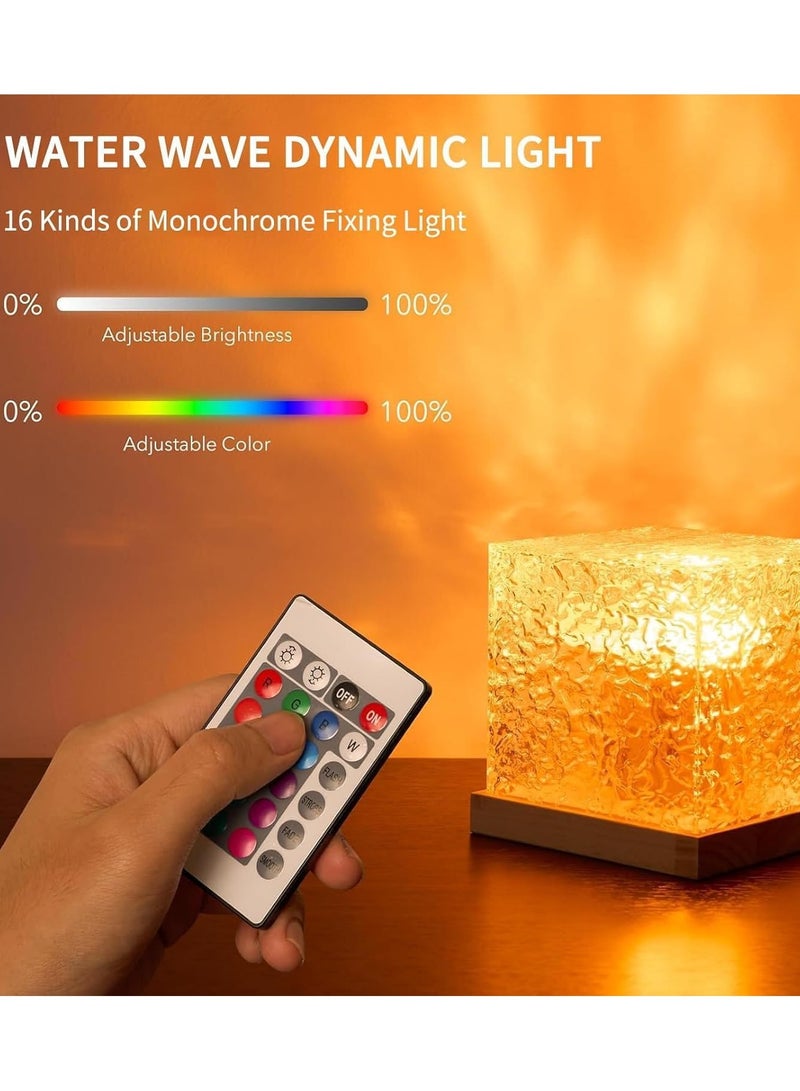 Eworld Northern Lights and Ocean Wave Projector, 16-Color Rotating Water Wave Lamp with Remote Control, Adjustable Brightness, Timer and Dynamic Aura Effects for Bedrooms, Kids' Rooms, Parties and Game Rooms - Image 2