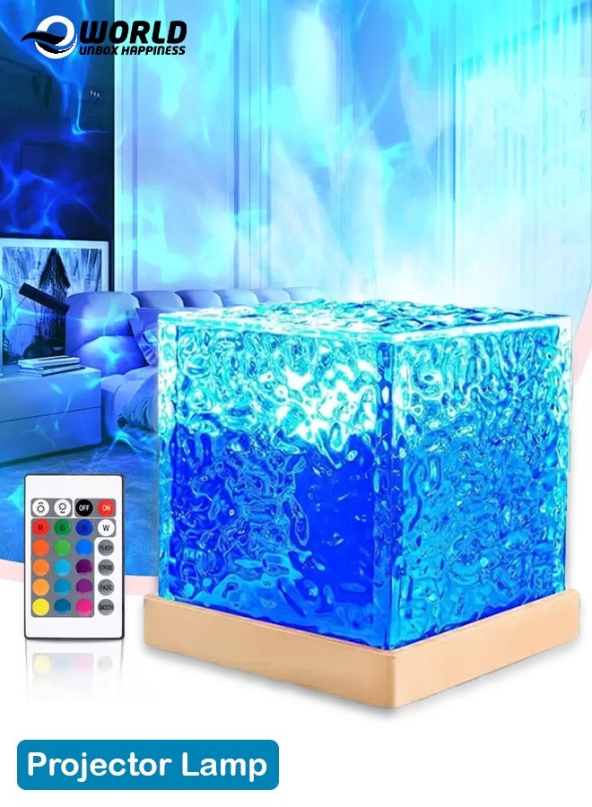 Eworld Northern Lights and Ocean Wave Projector, 16-Color Rotating Water Wave Lamp with Remote Control, Adjustable Brightness, Timer and Dynamic Aura Effects for Bedrooms, Kids' Rooms, Parties and Game Rooms - Image 1