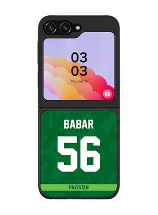 Cover for Samsung Galaxy Z Flip5 Case, Rugged Black Slim Fit Soft Flexible Thin Protective Phone Cases - Player Name - Babar Azam, Jersey Number- 56 - pzsku/Z7347916207BB57579C88Z/45/_/1697269747/5d203c00-55f8-49a5-92bb-ac9b3c49999b