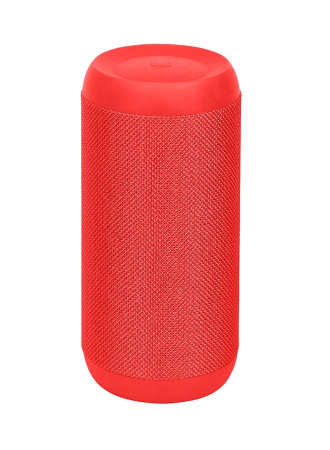 True Wireless Stereo Speaker, Portable Bluetooth 20W Stereo Speaker with IPX6 Water Resistant, FM Radio, Micro SD Card Slot, USB Port, Audio Jack and Built-In Mic for Smartphones, Tablets, Silox Red - Image 1