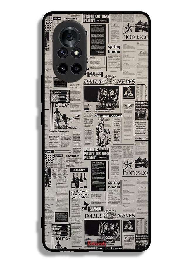 Tolwak Huawei nova 8 4G Protective Case Cover Newspaper Recording - Image 2