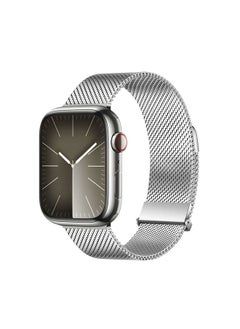 Replacement Strap For Apple Watch SE 40mm DUX DUCIS Milanese Pro Series Stainless Steel Watch Band Silver