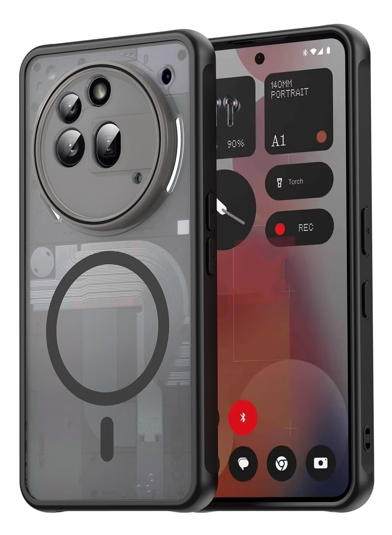 Magnetic Matte Texture Phone Case for Nothing Phone 3a Pro Semi Transparent Frosted Shockproof Case Oil Repellent and Waterproof Phone Cover - Image 1