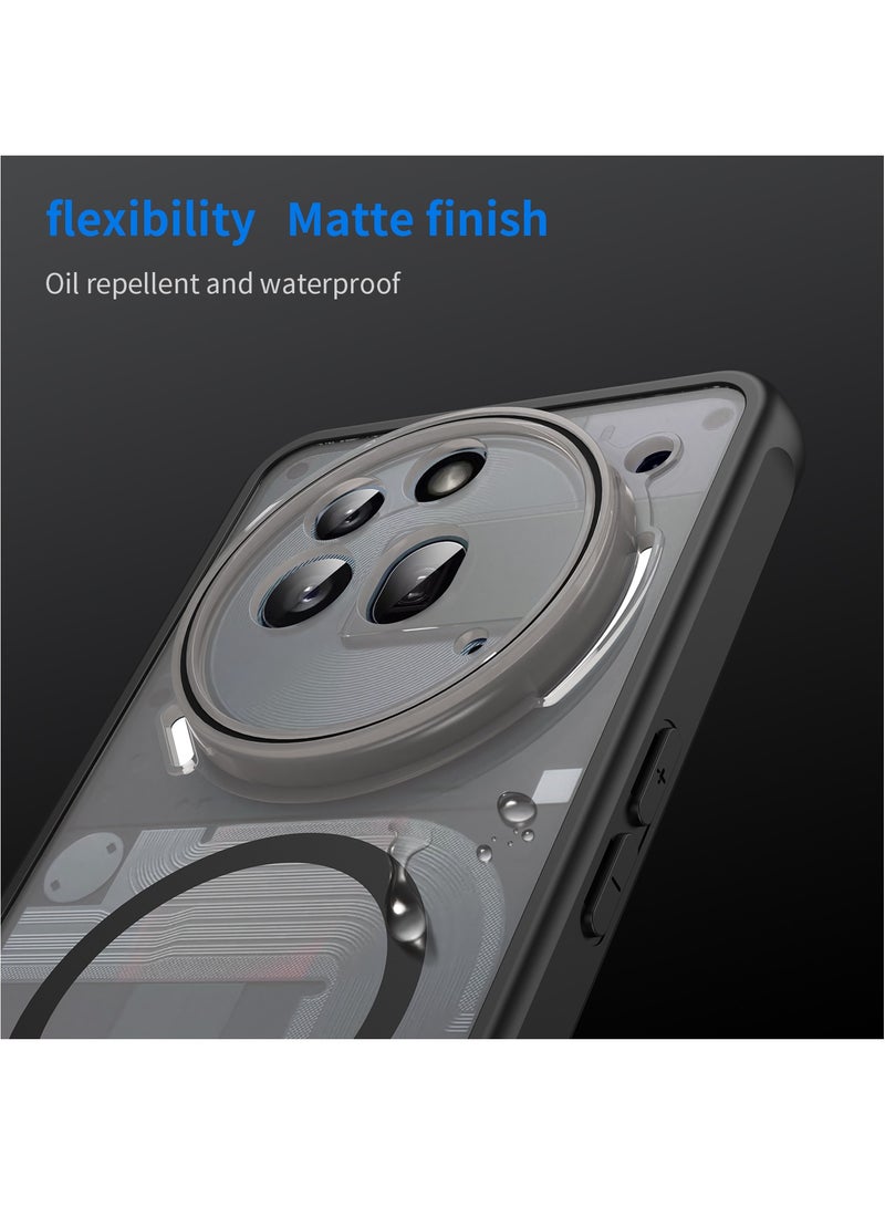 Magnetic Matte Texture Phone Case for Nothing Phone 3a Pro Semi Transparent Frosted Shockproof Case Oil Repellent and Waterproof Phone Cover - Image 3