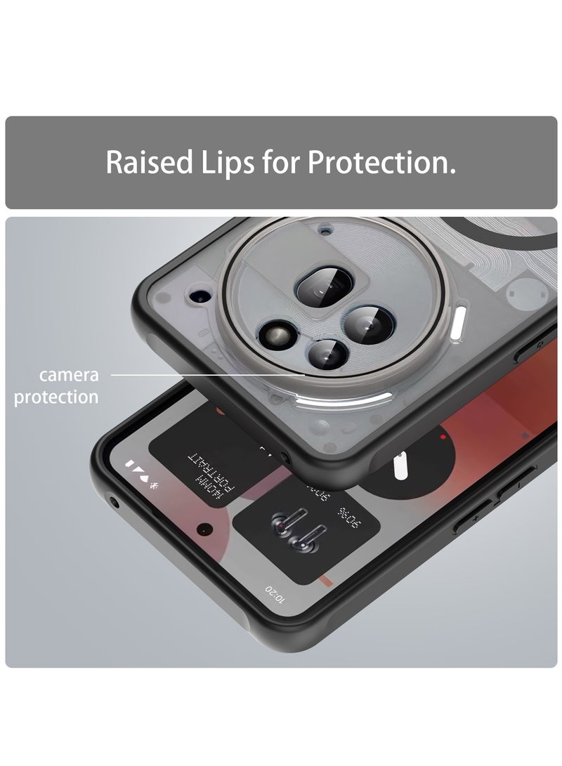 Magnetic Matte Texture Phone Case for Nothing Phone 3a Pro Semi Transparent Frosted Shockproof Case Oil Repellent and Waterproof Phone Cover - Image 4