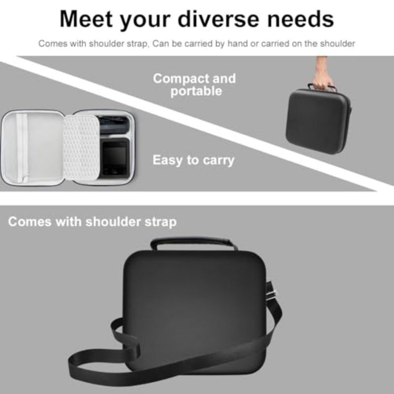 Hard Carrying Case Compatible with Canon SELPHY CP1300 CP1500 CP1200 Wireless Compact Photo Printer For Home and Travel Use Black Case Only 3 PCS Set - Image 5