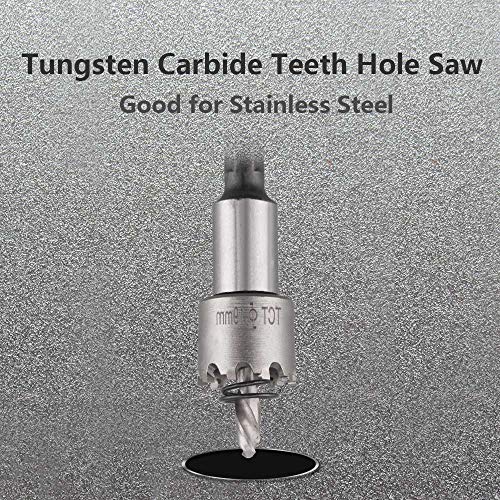 LU&MN Tungsten Carbide Teeth Hole Saw (Hole Cutter) LU&MN Heavy Duty for Stainless Steel, 7/8", 22mm - Image 5