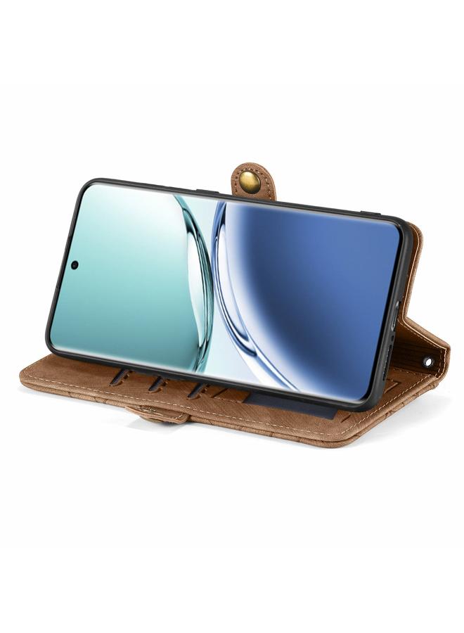 اس-توب جراب هاتف OPPO A2 Pro 5G بسحاب هندسي ومشبك جانبي من الجلد - Image 4