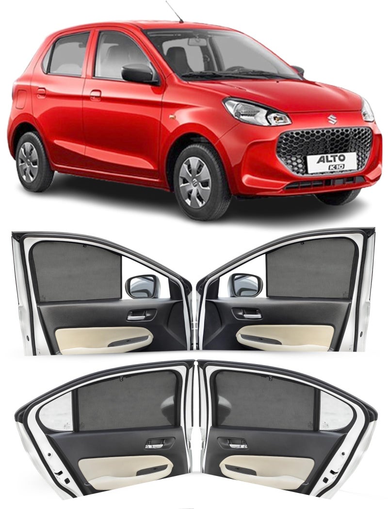 Autofact Car Sunshades for Maruti Alto K10 New (2022 to 2025), UV Protection, Useful Car Accessories, Custom fit Sun Shades for Side Windows, Set of 4 - Image 1