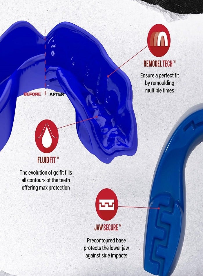 SAFEJAWZ Mouthguard Slim Fit, Adults and Junior Gum Shield with Case for Boxing, MMA, Rugby, Martial Arts, Judo, Karate, Hockey and All Contact Sports - Image 3