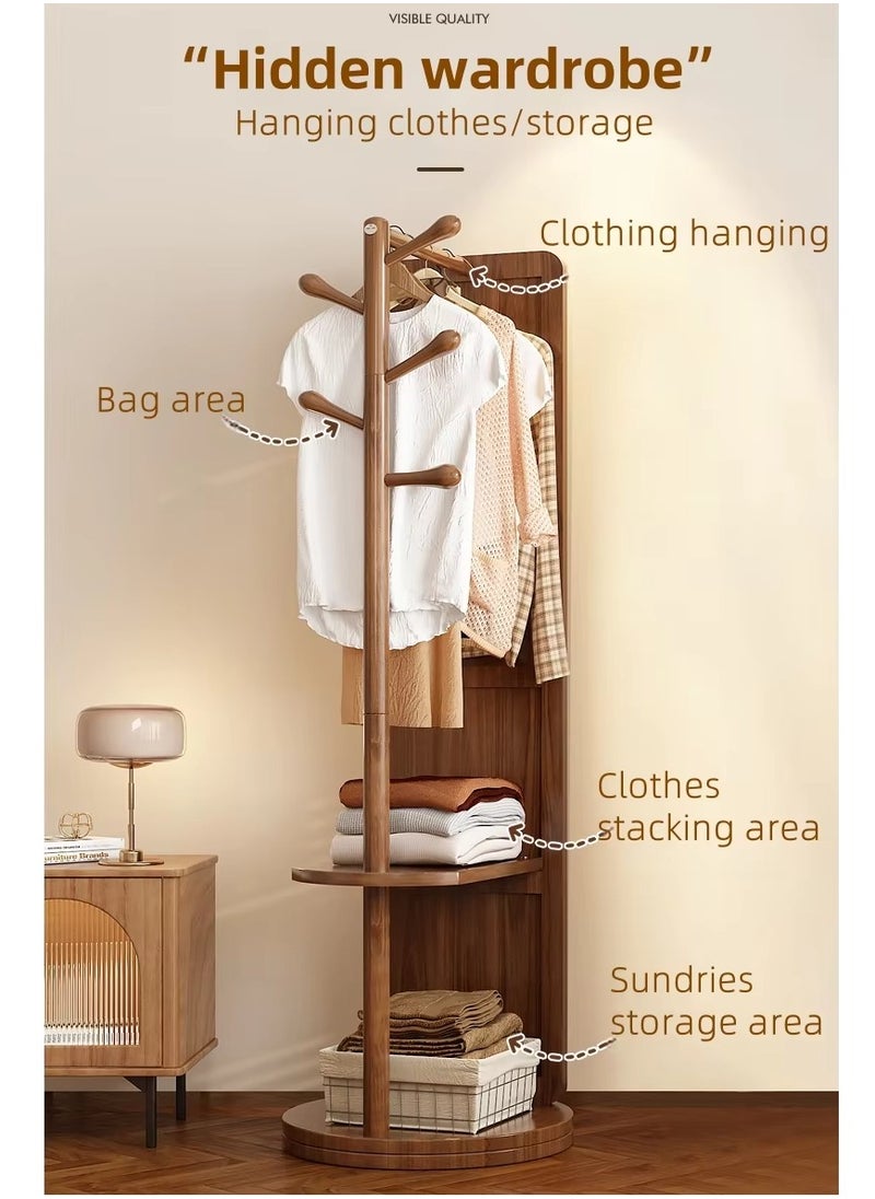 Generic - Rotating Solid Wood Dressing Mirror Cabinet with Storage Rotatable Full Length Rotating Mirror Jewelry Cabinet - Image 1