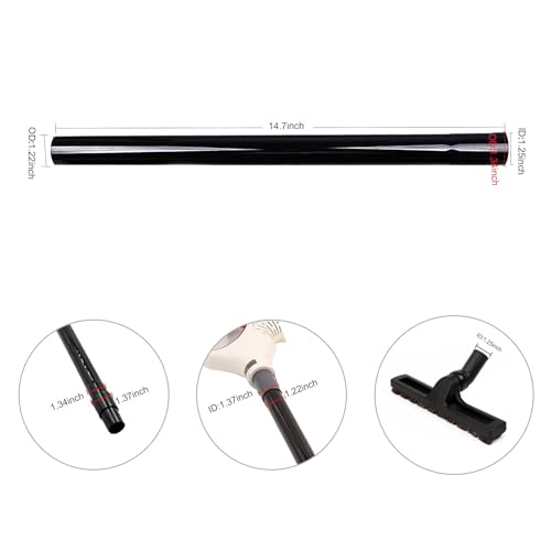 Alrens Vacuum Extension Wand 1 1/4" for Shop Vac Accessories 1.25" 32mm Extension Pipe Vacuum Tubes 14.7" Long 3pcs - Image 2