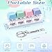 HOMQYTE Keyboard Fidget Toys Adults Fidget Keyboard Clicker with LED Light Keychain Sensory Toys for Anxiety Stress Relief Macaron2 4 in 1 - Image 4