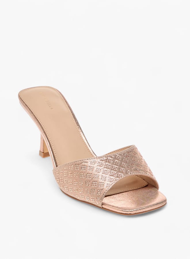 Flora Bella By Shoexpress Women Embellished Slip-On Sandals with Stiletto Heels - Image 2