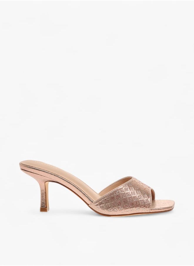 Flora Bella By Shoexpress Women Embellished Slip-On Sandals with Stiletto Heels  - Image 3