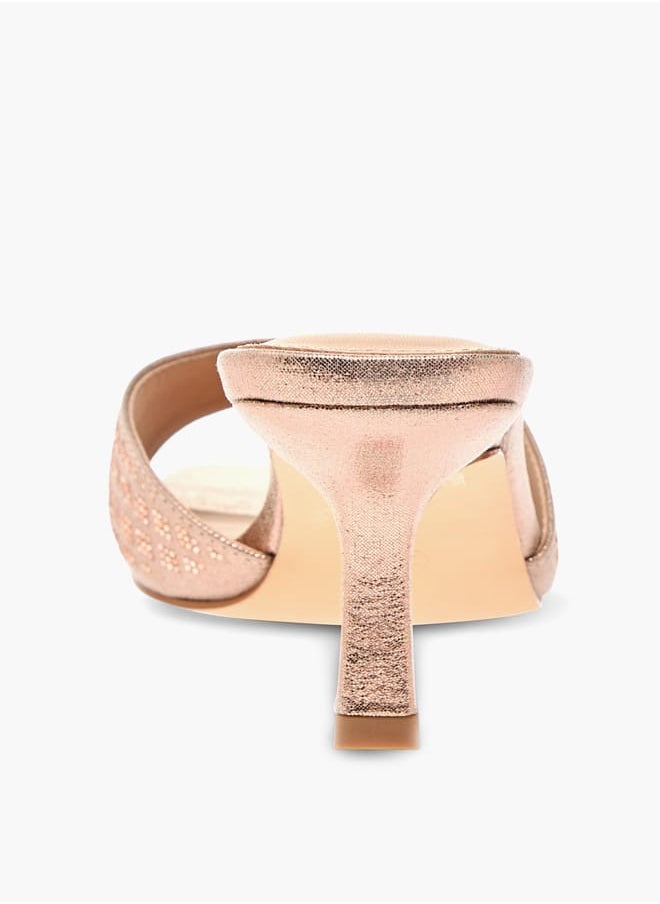 Flora Bella By Shoexpress Women Embellished Slip-On Sandals with Stiletto Heels  - Image 5